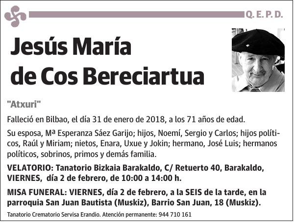 Jesús María de Cos Bereciartua