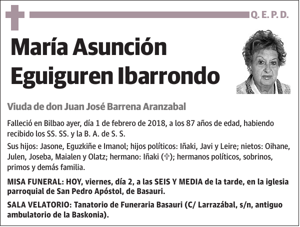 María Asunción Eguiguren Ibarrondo