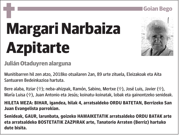 Margari Narbaiza Azpitarte