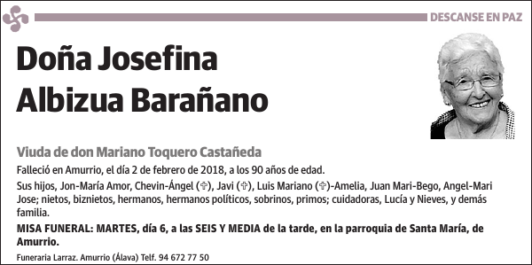 Josefina Albizua Barañano