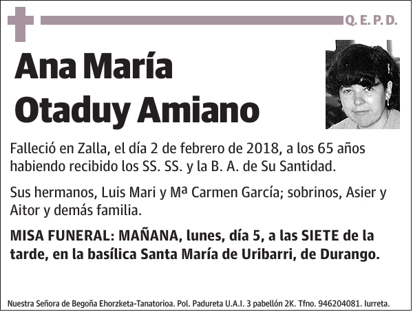 Ana María Otaduy Amiano