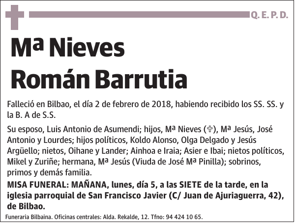 Mª Nieves Román Barrutia