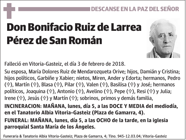 Bonifacio Ruiz de Larrea Pérez de San Román