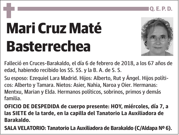 Mari Cruz Maté Basterrechea