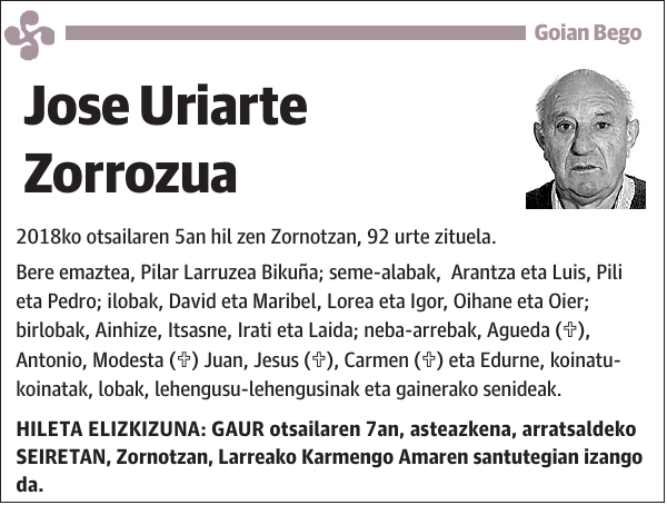 Jose Uriarte Zorrozua