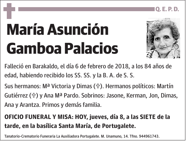 María Asunción Gamboa Palacios