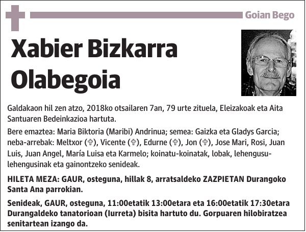 Xabier Bizkarra Olabegoia