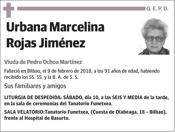 Urbana Marcelina Rojas Jiménez