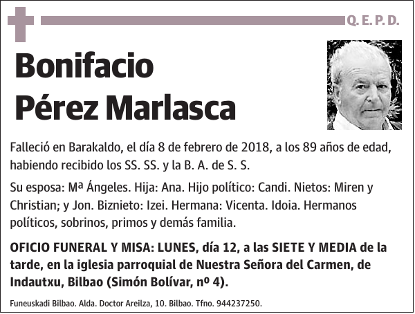 Bonifacio Pérez Marlasca