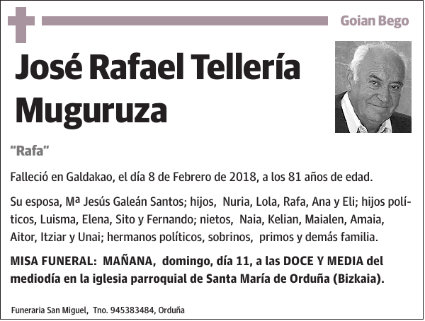 José Rafael Tellería Muguruza