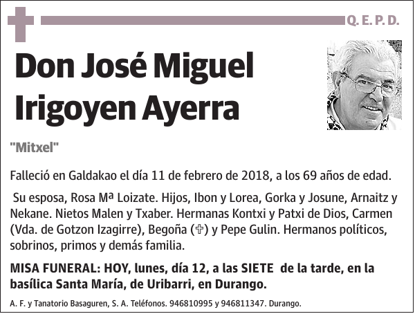 José Miguel Irigoyen Ayerra