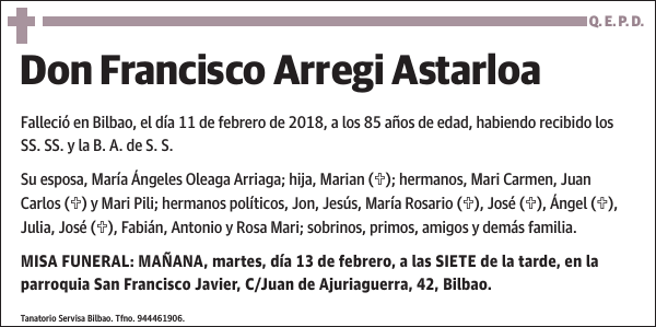 Francisco Arregi Astarloa