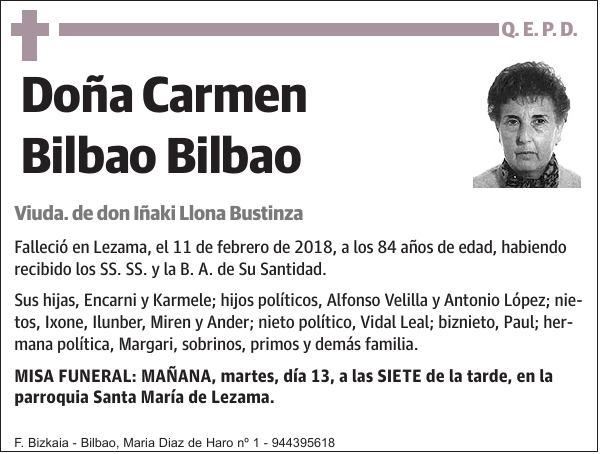 Carmen Bilbao Bilbao