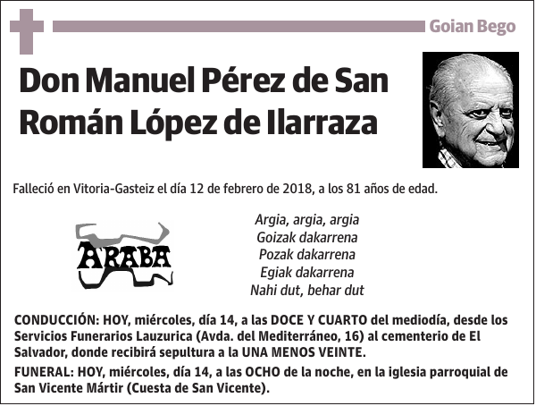 Manuel Pérez de San Román López de Ilarraza