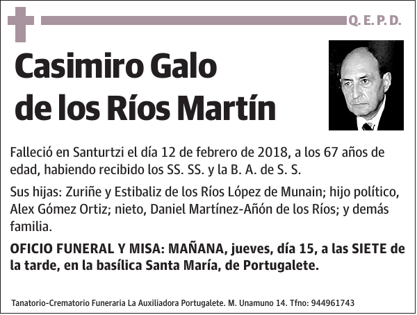 Casimiro Galo de los Ríos Martín