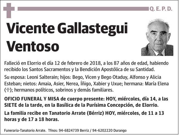 Vicente Gallastegui Ventoso