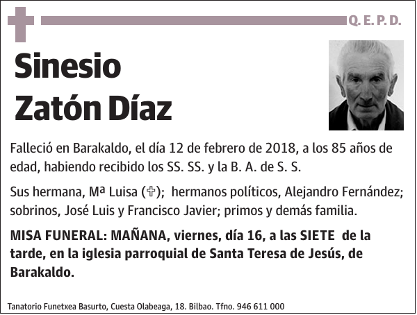 Sinesio Zatón Díaz