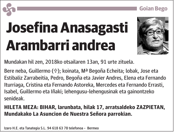 Josefina Anasagasti Arambarri