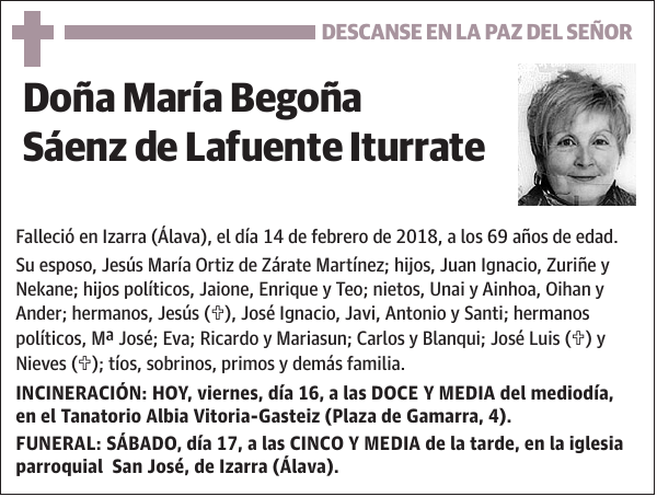 María Begoña Sáenz de Lafuente Iturrate