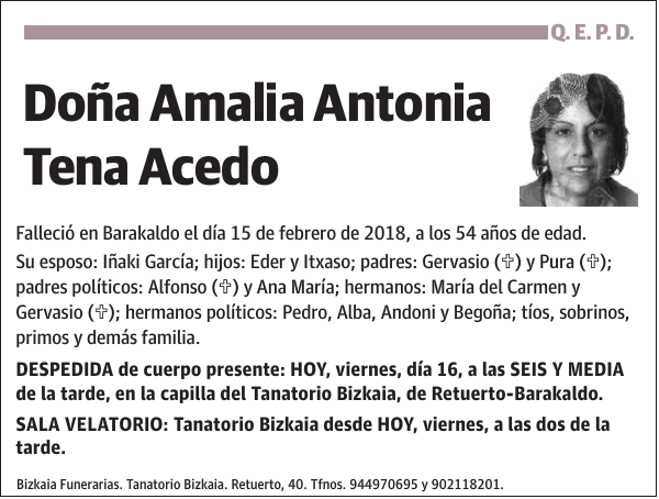 Amalia Antonia Tena Acedo