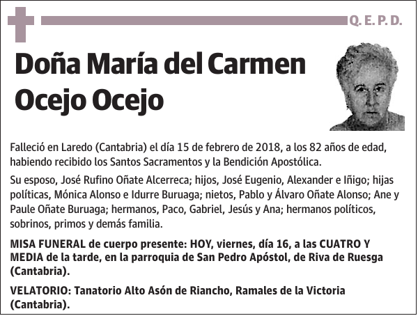 María del Carmen Ocejo Ocejo