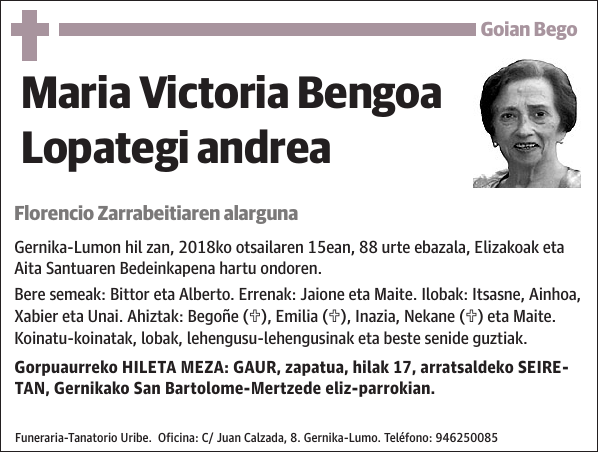 Maria Victoria Bengoa Lopategi