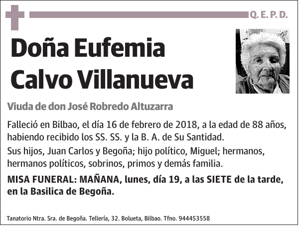 Eufemia Calvo Villanueva