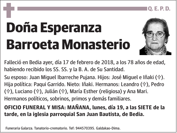 Esperanza Barroeta Monasterio