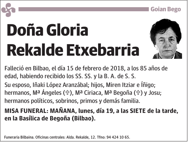 Gloria Rekalde Etxebarria