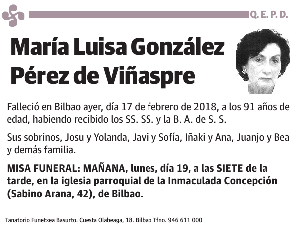 María Luisa González Pérez de Viñaspre