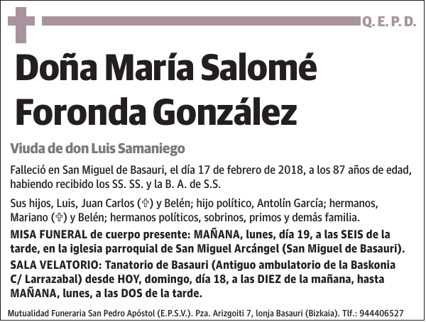 María Salomé Foronda González