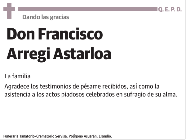 Francisco Arregi Astarloa