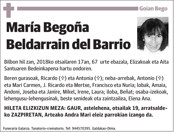 María Begoña Beldarrain del Barrio