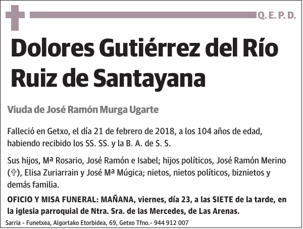 Dolores Gutiérrez del Río Ruiz de Santayana