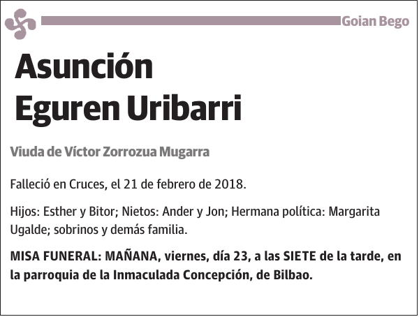 Asunción Eguren Uribarri