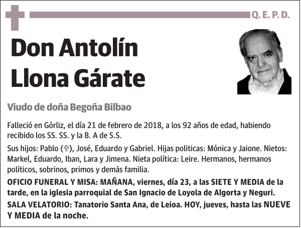 Antolín Llona Gárate