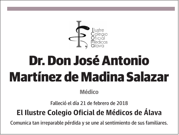 Dr. José Antonio Martínez de Madina Salazar