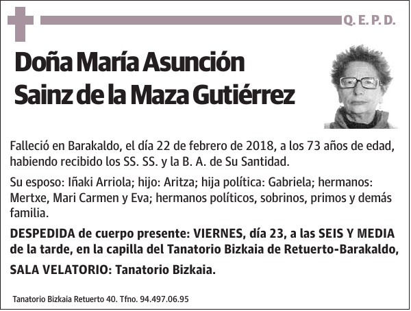 María Asunción Sainz de la Maza Gutiérrez