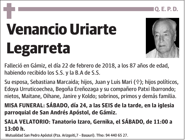 Venancio Uriarte Legarreta