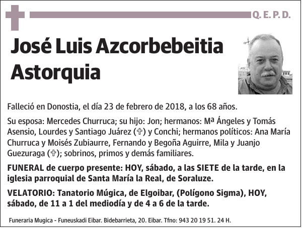 José Luis Azcorbebeitia Astorquia