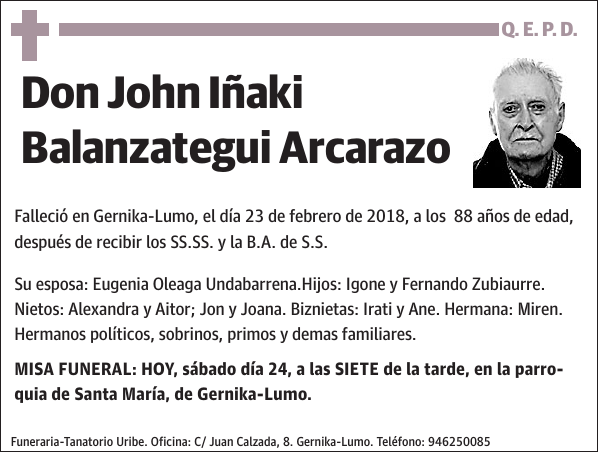 John Iñaki Balanzategui Arcarazo