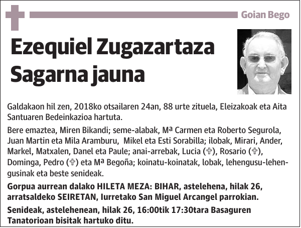 Ezequiel Zugazartaza Sagarna