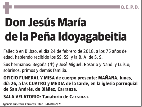 Jesús María de la Peña Idoyagabeitia