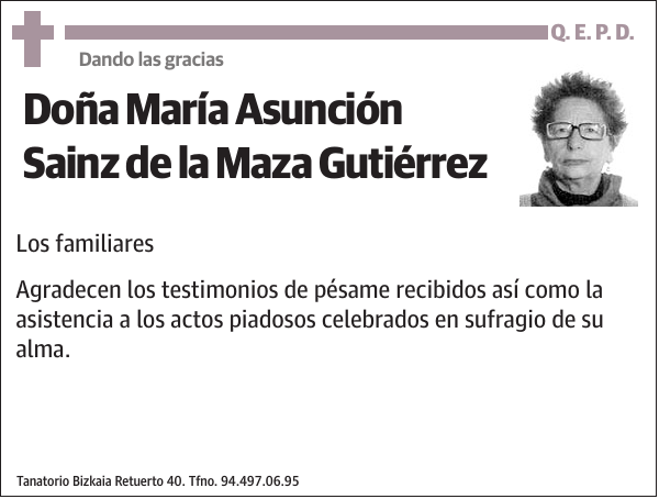 María Asunción Sainz de la Maza Gutiérrez