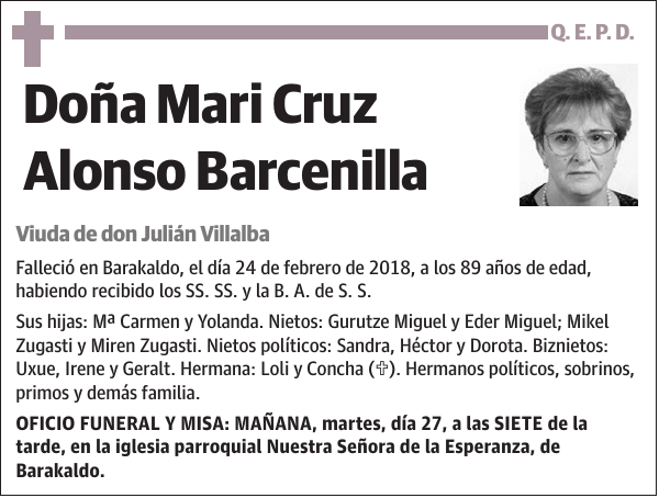 Mari Cruz Alonso Barcenilla