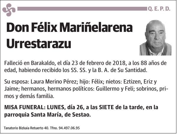 Félix Mariñelarena Urrestarazu