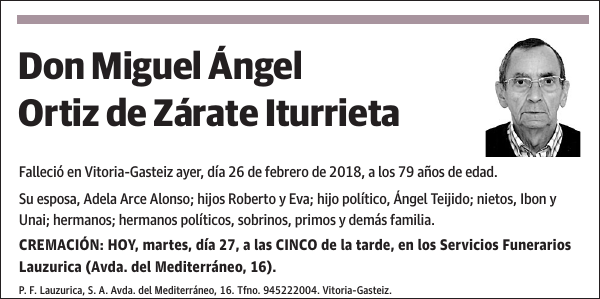 Miguel Ángel Ortiz de Zárate Iturrieta