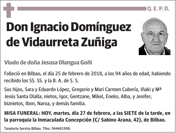 Ignacio Domínguez de Vidaurreta Zuñiga