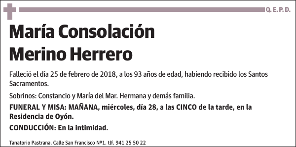 María Consolación Merino Herrero