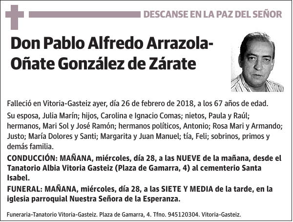 Pablo Alfredo Arrazola-Oñate González de Zárate